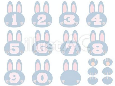 衣櫥門 兔子數字